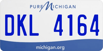 MI license plate DKL4164