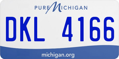 MI license plate DKL4166