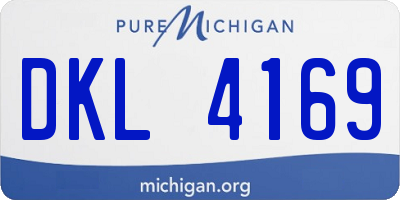 MI license plate DKL4169