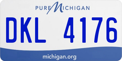 MI license plate DKL4176