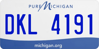 MI license plate DKL4191