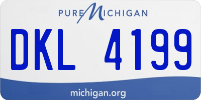 MI license plate DKL4199