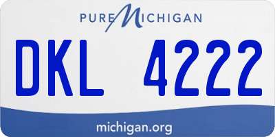 MI license plate DKL4222