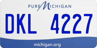 MI license plate DKL4227