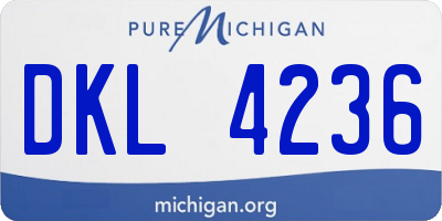 MI license plate DKL4236