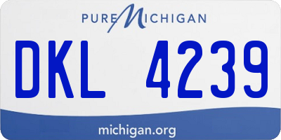 MI license plate DKL4239