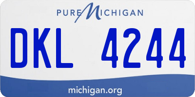 MI license plate DKL4244