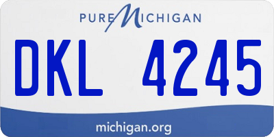 MI license plate DKL4245