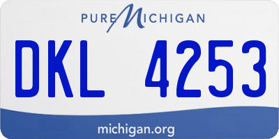 MI license plate DKL4253