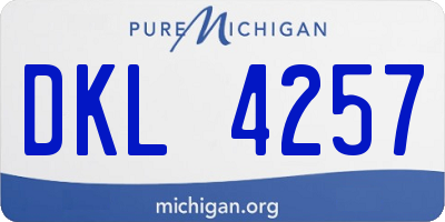 MI license plate DKL4257