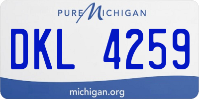 MI license plate DKL4259