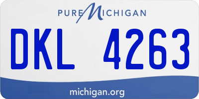 MI license plate DKL4263