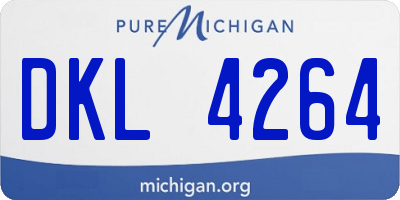 MI license plate DKL4264