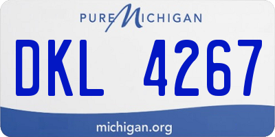 MI license plate DKL4267