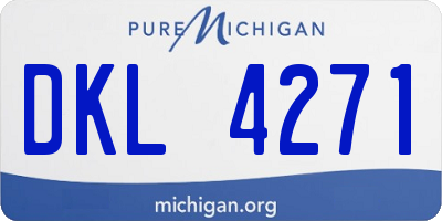 MI license plate DKL4271