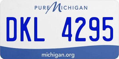 MI license plate DKL4295