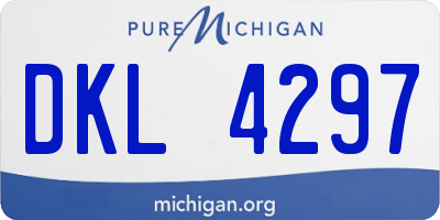 MI license plate DKL4297