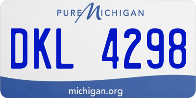 MI license plate DKL4298