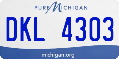 MI license plate DKL4303