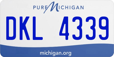MI license plate DKL4339