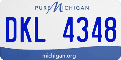 MI license plate DKL4348