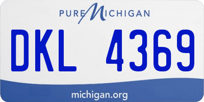 MI license plate DKL4369