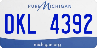 MI license plate DKL4392