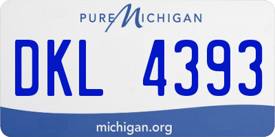 MI license plate DKL4393