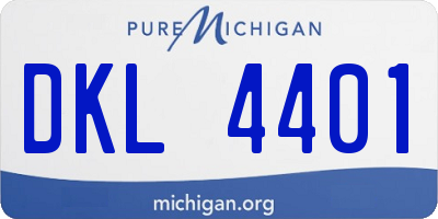 MI license plate DKL4401