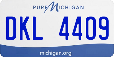 MI license plate DKL4409