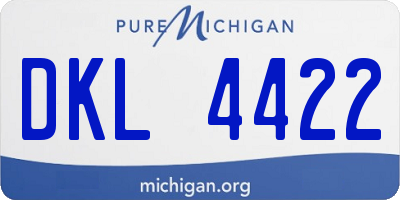 MI license plate DKL4422