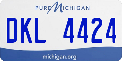 MI license plate DKL4424