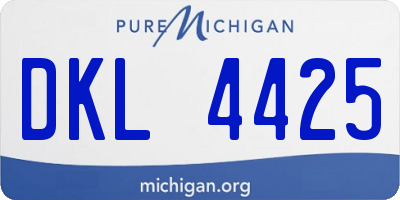 MI license plate DKL4425