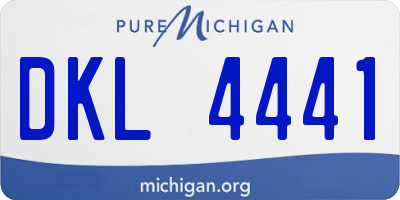 MI license plate DKL4441