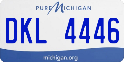 MI license plate DKL4446