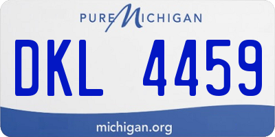 MI license plate DKL4459