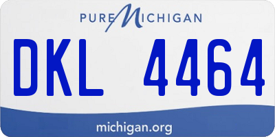 MI license plate DKL4464