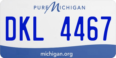 MI license plate DKL4467