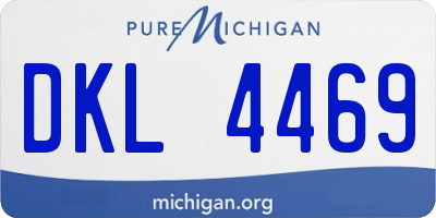 MI license plate DKL4469