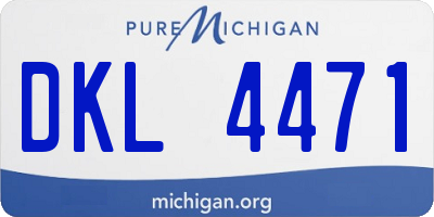 MI license plate DKL4471