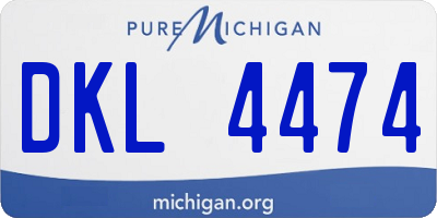 MI license plate DKL4474