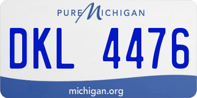 MI license plate DKL4476