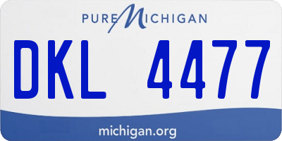 MI license plate DKL4477