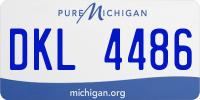 MI license plate DKL4486