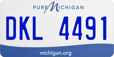 MI license plate DKL4491