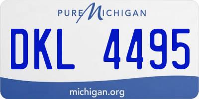 MI license plate DKL4495