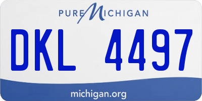 MI license plate DKL4497