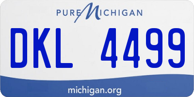 MI license plate DKL4499