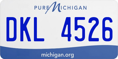 MI license plate DKL4526