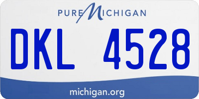 MI license plate DKL4528